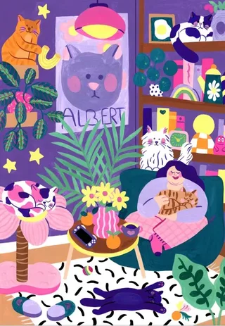 Puzzle Amoureux des Chats - 1000 pièces von Pieces & Peace – Schachtel 1 von 2