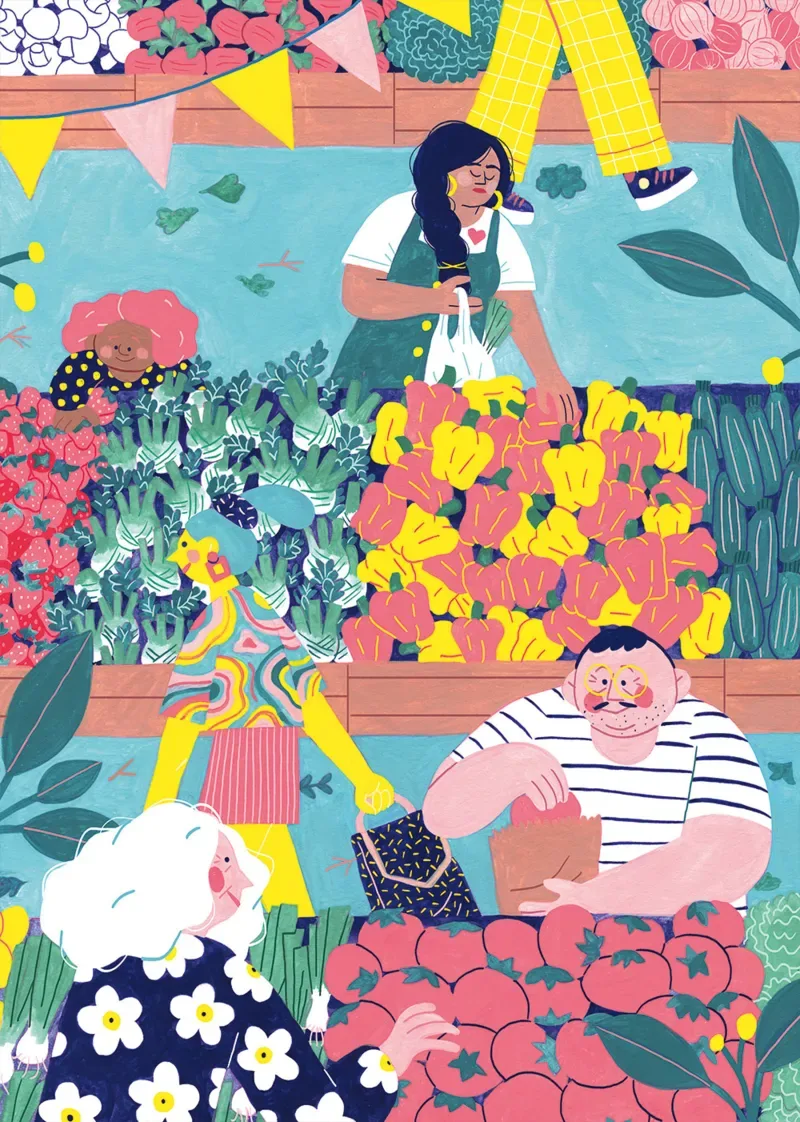 Puzzle Au Marché - 1000 pièces from Pieces & Peace – box