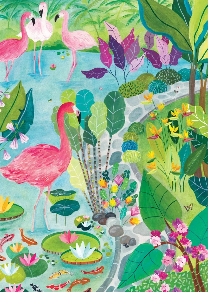 Puzzle Balade Tropicale - 500 à 999 pièces van Pieces & Peace – doos