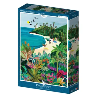 Puzzle Beach Butterfly - 500 à 999 pièces von Pieces & Peace – Schachtel 2 von 2