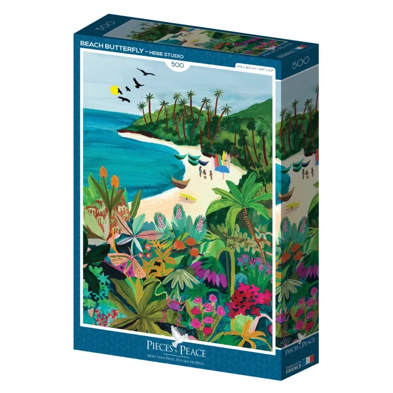 Puzzle Beach Butterfly - 500 à 999 pièces von Pieces & Peace – Schachtel 2 von 2