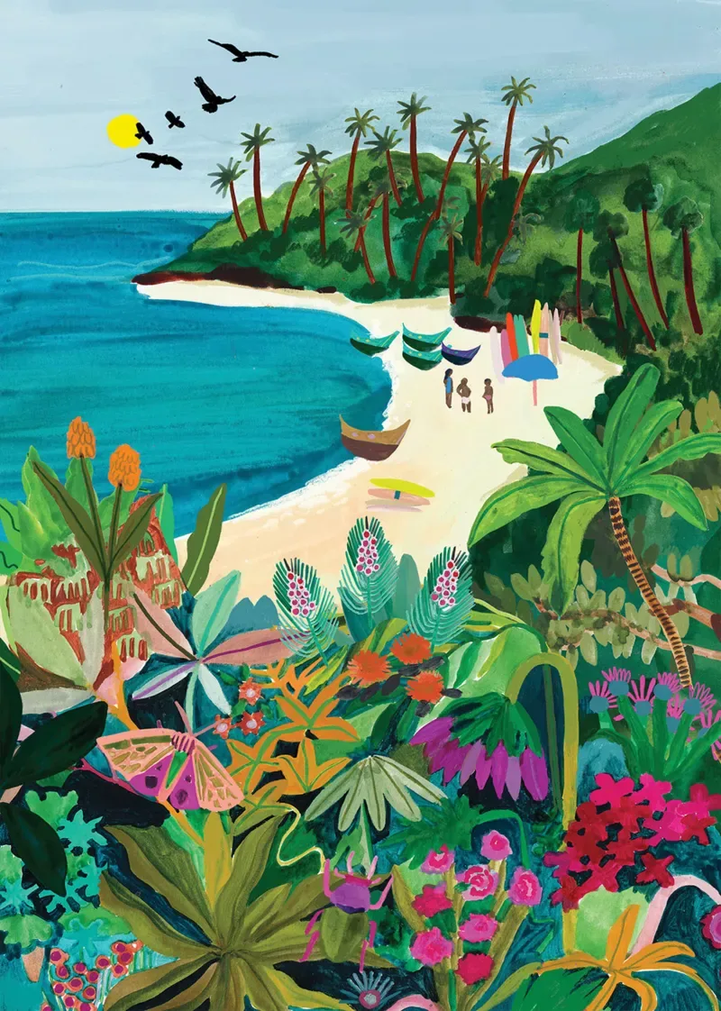 Puzzle Beach Butterfly - 500 à 999 pièces van Pieces & Peace – doos