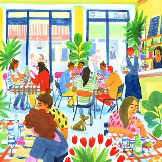Puzzle Bistrot - 1000 pièces von Pieces & Peace – Schachtel 1 von 2