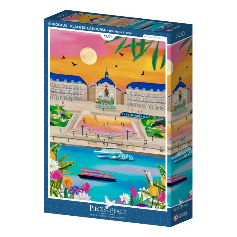 Puzzle Bordeaux - Place de la Bourse - 500 à 999 pièces från Pieces & Peace – kartong 2 av 2