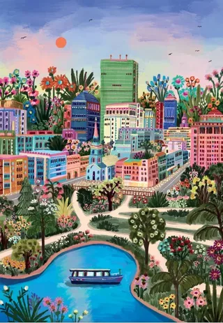 Puzzle Boston - 1000 pièces från Pieces & Peace – kartong 1 av 2