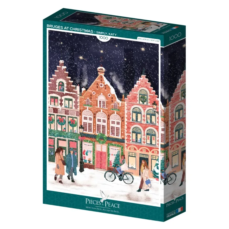 Puzzle Bruges à Noël - 1000 pièces von Pieces & Peace – Schachtel 2 von 2