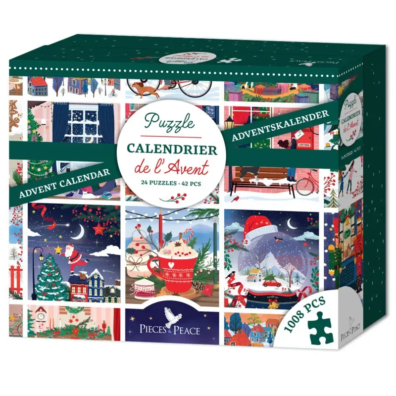 Puzzle Calendrier de l'Avent Pieces & Peace - 1000 pièces from Pieces & Peace – box