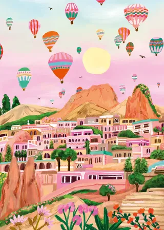Puzzle Cappadoce - 1000 pièces von Pieces & Peace – Schachtel 1 von 2