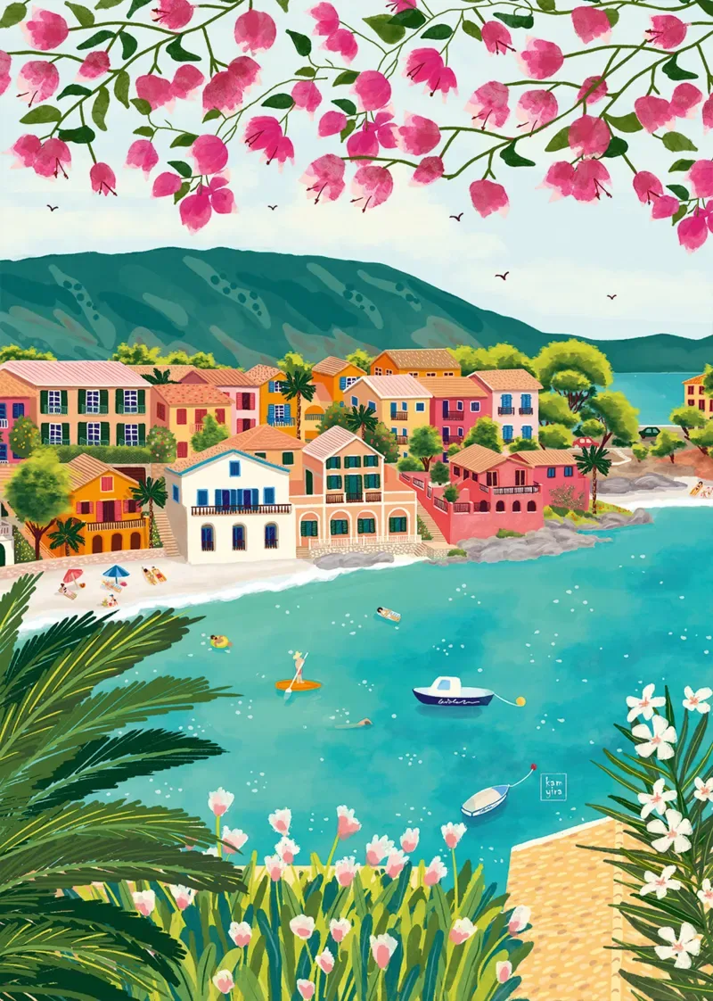 Puzzle Céphalonie - Grèce - 1000 pièces de Pieces & Peace – boîte 1 sur 2