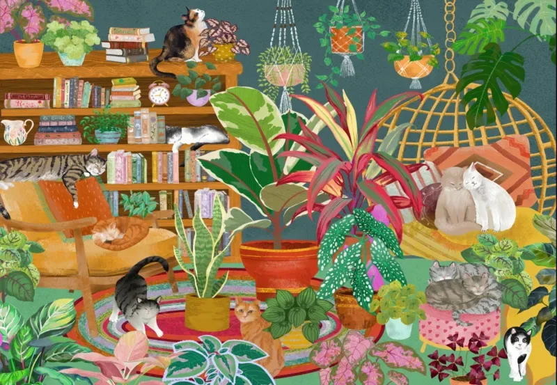 Puzzle Chats Bohèmes van Pieces & Peace – doos