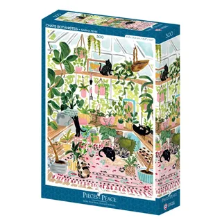 Puzzle Chats Botanistes - 500 à 999 pièces de Pieces & Peace – boîte 2 sur 2
