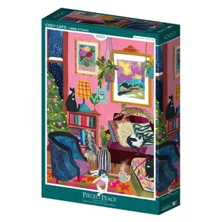 Puzzle Chats Douillets - 1000 pièces de Pieces & Peace – boîte 2 sur 2