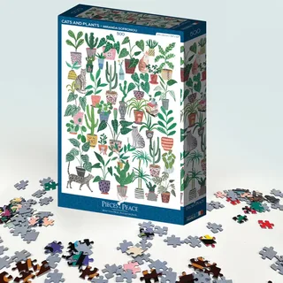 Puzzle Chats et Plantes - 500 à 999 pièces von Pieces & Peace – Schachtel 2 von 2