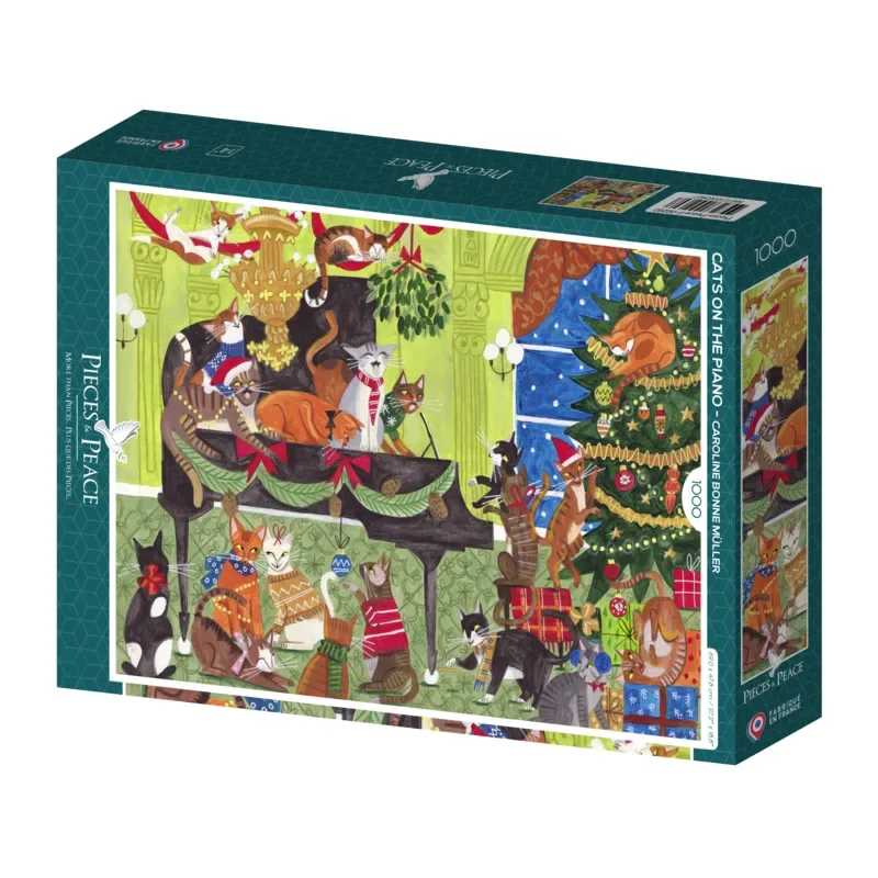 Puzzle Chats sur le Piano - 1000 pièces de Pieces & Peace – boîte 2 sur 2