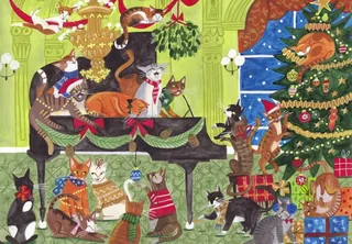 Puzzle Chats sur le Piano - 1000 pièces de Pieces & Peace – boîte 1 sur 2