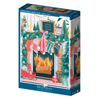 Puzzle Cheminée de Noël - 500 à 999 pièces von Pieces & Peace – Schachtel 2 von 2