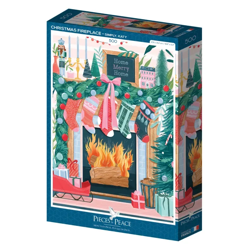 Puzzle Cheminée de Noël - 500 à 999 pièces von Pieces & Peace – Schachtel 2 von 2