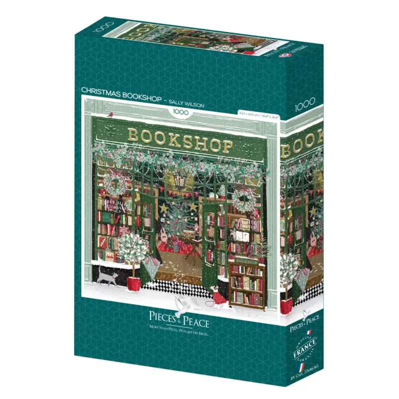 Puzzle Christmas Bookshop - 1000 pièces von Pieces & Peace – Schachtel 2 von 2
