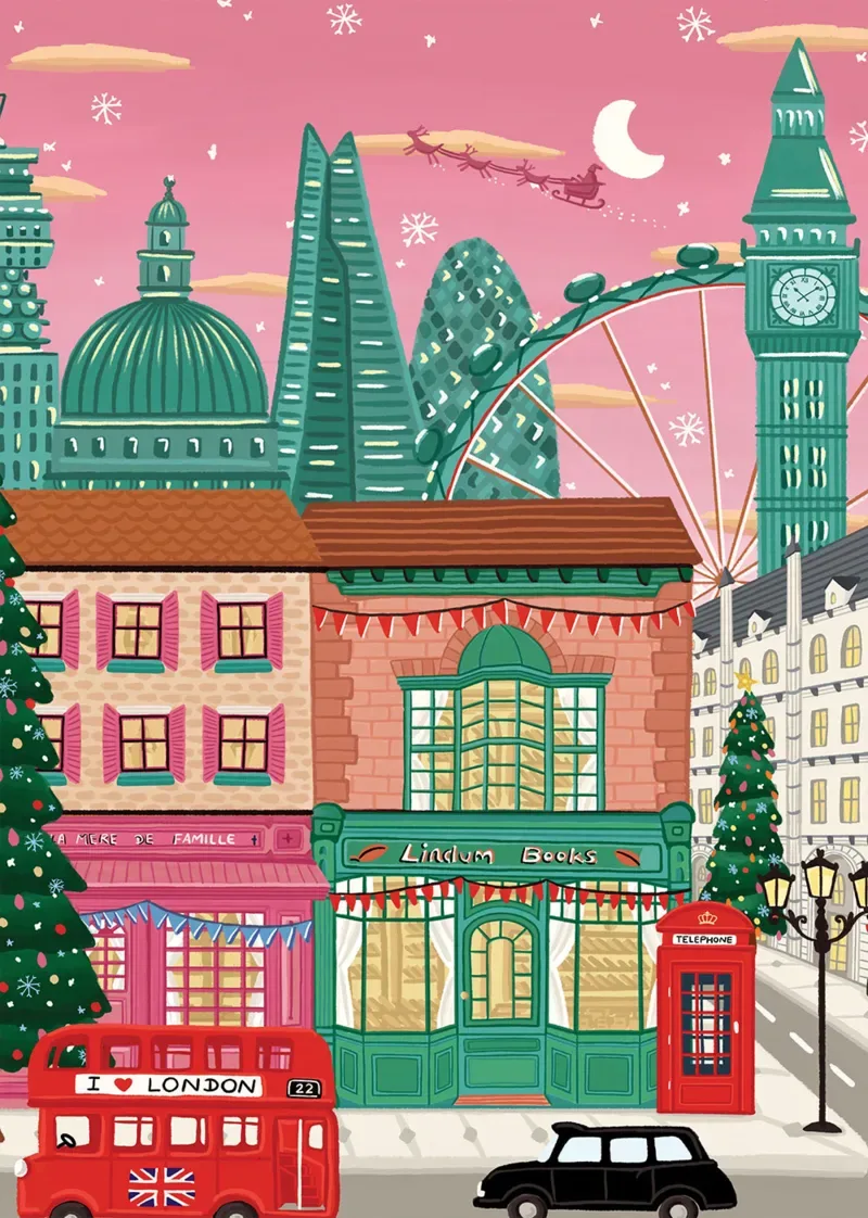 Puzzle Christmas in London - 1000 pièces de Pieces & Peace – boîte