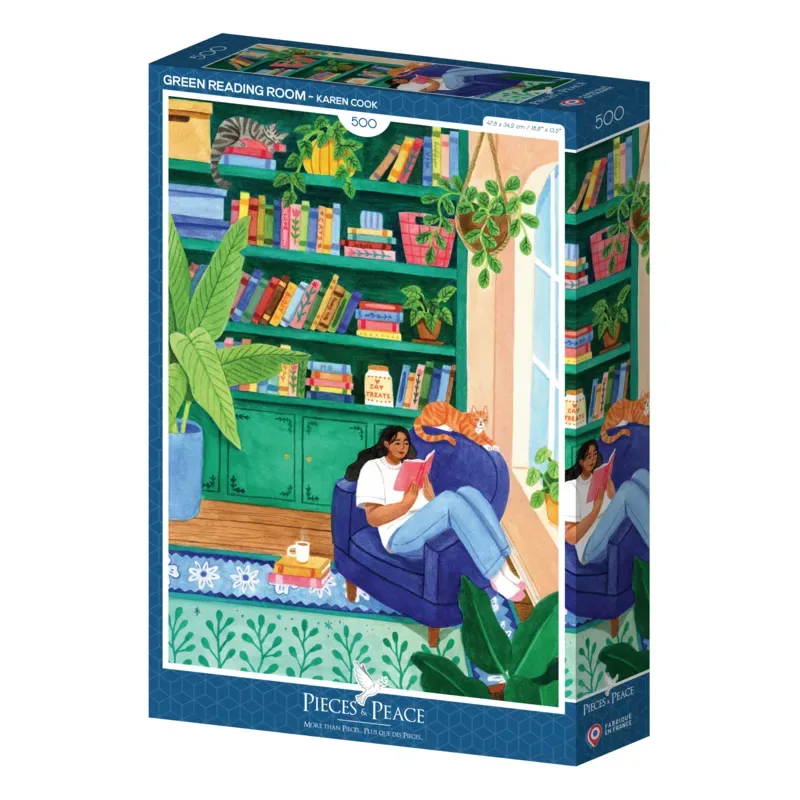 Puzzle Coin Lecture Vert - 500 à 999 pièces de Pieces & Peace – boîte 2 sur 2