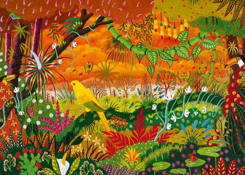 Puzzle Conure Dorée - 1000 pièces de Pieces & Peace – boîte