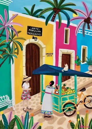 Puzzle Couleurs du Mexique - 500 à 999 pièces van Pieces & Peace – doos 1 van 2