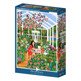 Puzzle Dans la Serre - 500 à 999 pièces van Pieces & Peace – doos 2 van 2