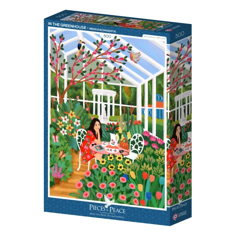 Puzzle Dans la Serre - 500 à 999 pièces van Pieces & Peace – doos 2 van 2