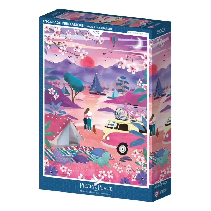 Puzzle Escapade Printanière - 500 à 999 pièces de Pieces & Peace – boîte 2 sur 2