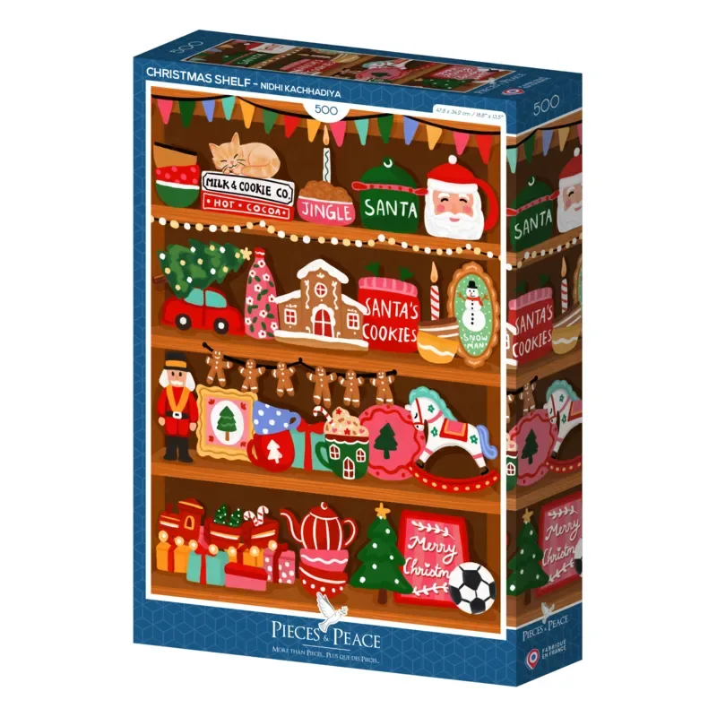 Puzzle Étagère de Noël - 500 à 999 pièces från Pieces & Peace – kartong 2 av 2