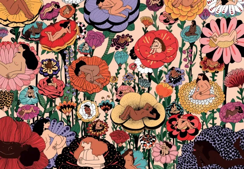 Puzzle Femmes Fleurs - 1000 pièces de Pieces & Peace – boîte