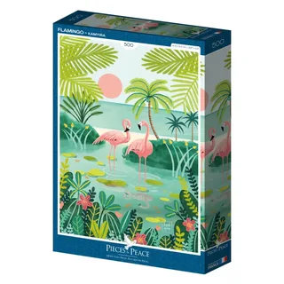 Puzzle Flamant - 500 à 999 pièces de Pieces & Peace – boîte 2 sur 2
