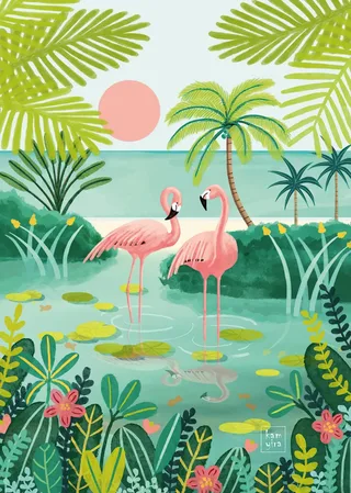 Puzzle Flamant - 500 à 999 pièces de Pieces & Peace – boîte 1 sur 2