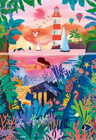 Puzzle Fonds Marins Colorés - 1000 pièces from Pieces & Peace – box 1 of 2