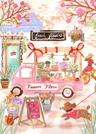 Puzzle Forever Flora, Flower Truck - 500 à 999 pièces de Pieces & Peace – boîte 1 sur 2