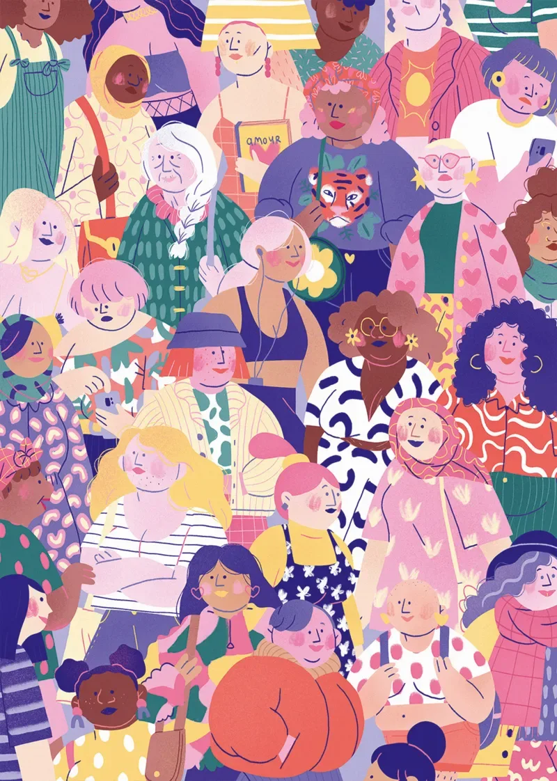 Puzzle Foule - 1000 pièces de Pieces & Peace – boîte