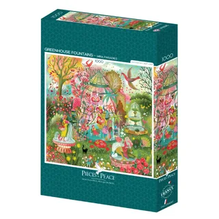 Puzzle Greenhouse Fountains - 1000 pièces von Pieces & Peace – Schachtel 2 von 2