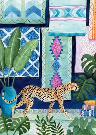 Puzzle Guépard au Maroc - 1000 pièces van Pieces & Peace – doos 1 van 2