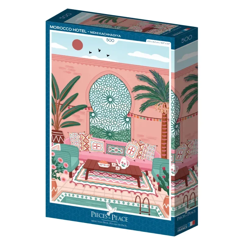 Puzzle Hôtel Maroc - 500 à 999 pièces von Pieces & Peace – Schachtel 2 von 2