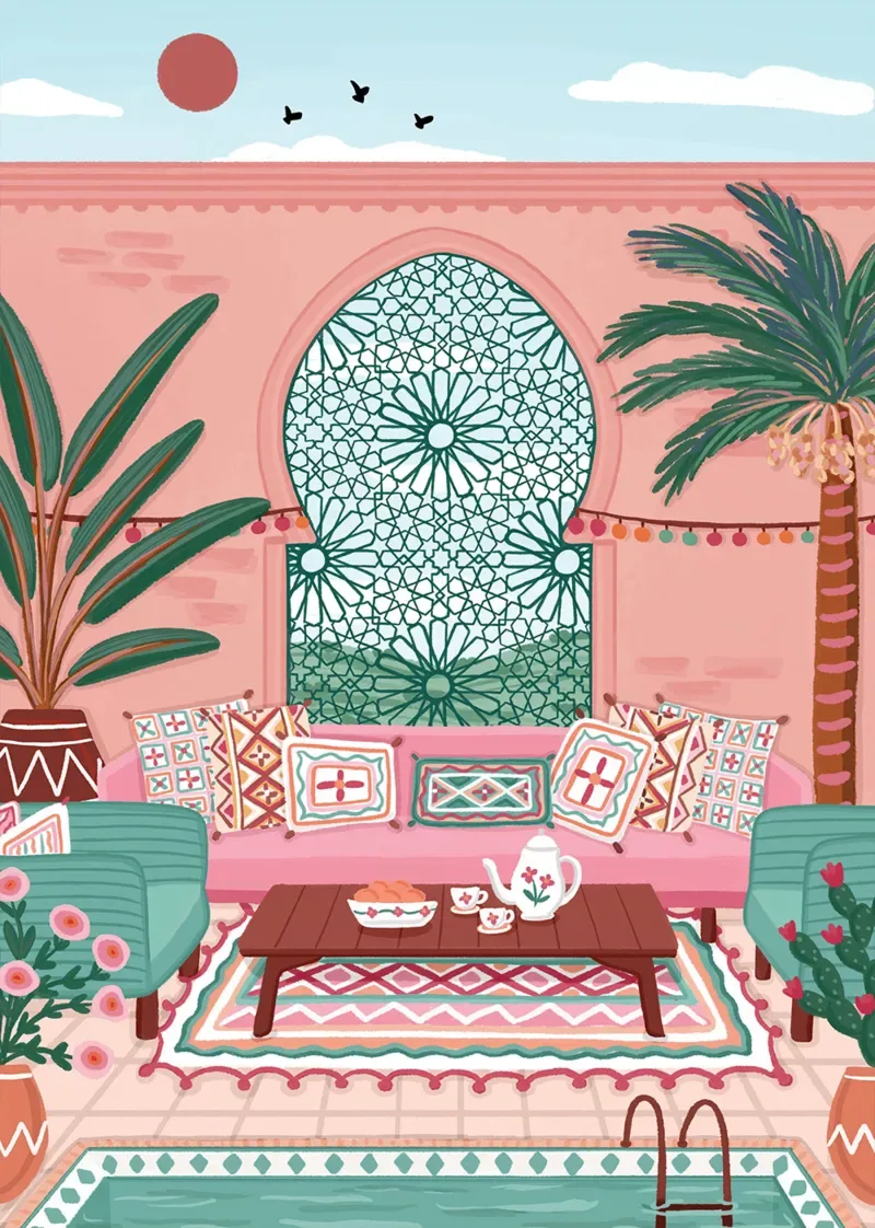 Puzzle Hôtel Maroc - 500 à 999 pièces de Pieces & Peace – boîte