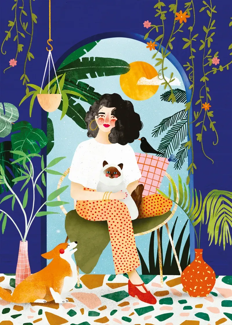 Puzzle Jardin Bleu - 1000 pièces de Pieces & Peace – boîte