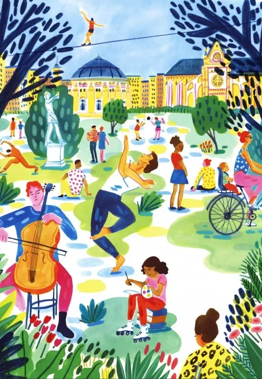 Puzzle Jardin Public - 1000 pièces de Pieces & Peace – boîte