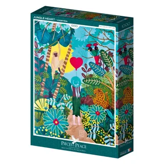 Puzzle Jungle Heart - 1000 pièces van Pieces & Peace – doos 2 van 2