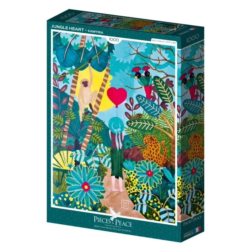 Puzzle Jungle Heart - 1000 pièces van Pieces & Peace – doos 2 van 2