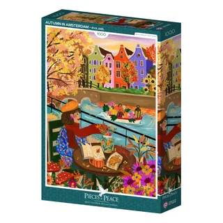 Puzzle L'Automne à Amsterdam - 1000 pièces de Pieces & Peace – boîte 2 sur 2