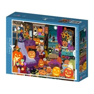 Puzzle L'heure des Sorcières d'Halloween - 1500 pièces fra Pieces & Peace – æske 2 af 2