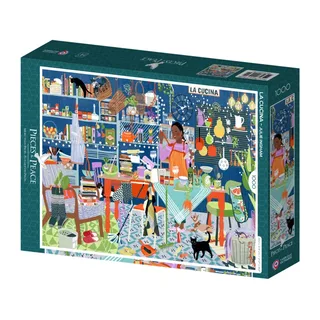 Puzzle La Cucina - 1000 pièces von Pieces & Peace – Schachtel 2 von 2