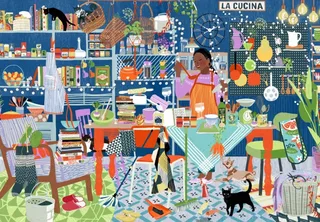 Puzzle La Cucina - 1000 pièces von Pieces & Peace – Schachtel 1 von 2