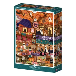 Puzzle Le Marché des Sorcières - 1000 pièces de Pieces & Peace – boîte 2 sur 2