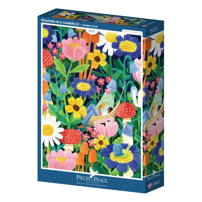 Puzzle Lecture dans le Hammac - 500 à 999 pièces van Pieces & Peace – doos 2 van 2